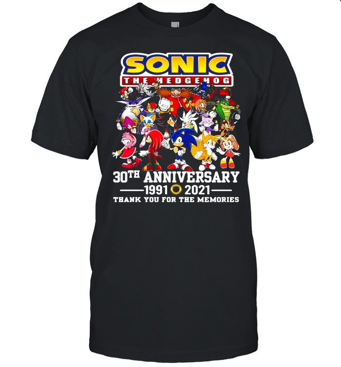 Sonic The Hedgehog 30th Anniversary 1991 2021 Thank You For The Memories T-shirt Classic Men's T-shirt