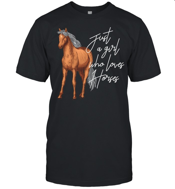 Just A Girl Who Loves Horses Horse  Classic Men's T-shirt