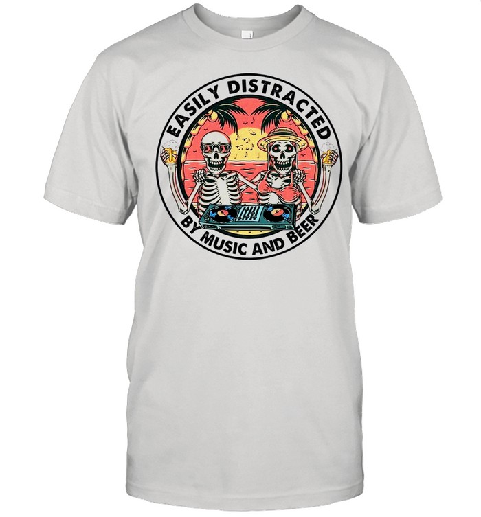Easily Distracted By Music And Beer shirt Classic Men's T-shirt