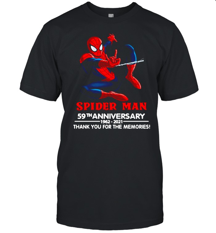 Spider Man 59th Anniversary 1962 2021 Thank You For The Memories shirt Classic Men's T-shirt