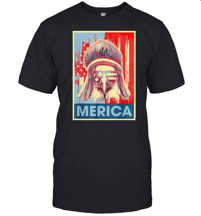 Merica eagle mullet 4th of july vintage American us flag shirt Classic Men's T-shirt
