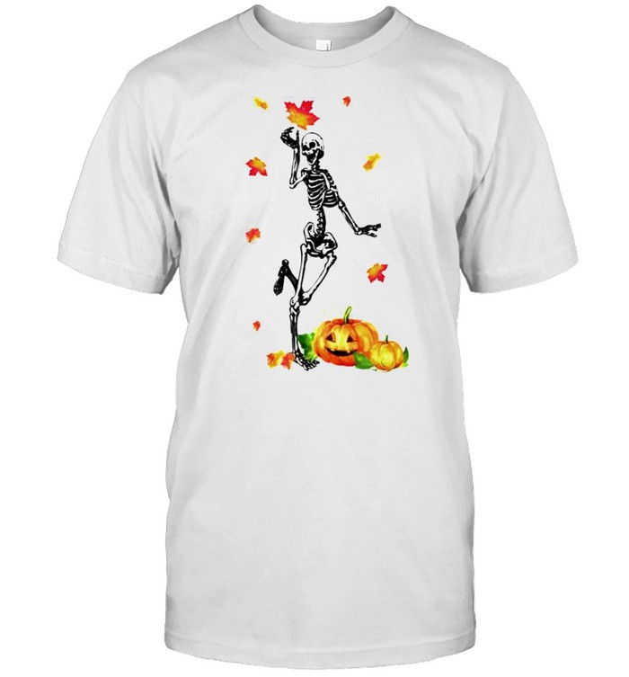 Dancing skeleton fall Halloween shirt Classic Men's T-shirt