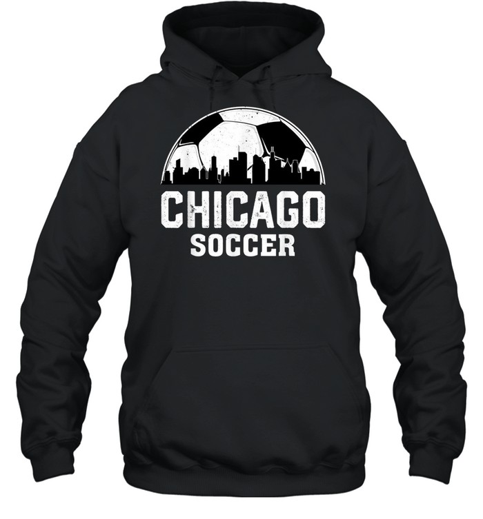 Retro Vintage Chicago City Soccer Football Sports shirt Unisex Hoodie