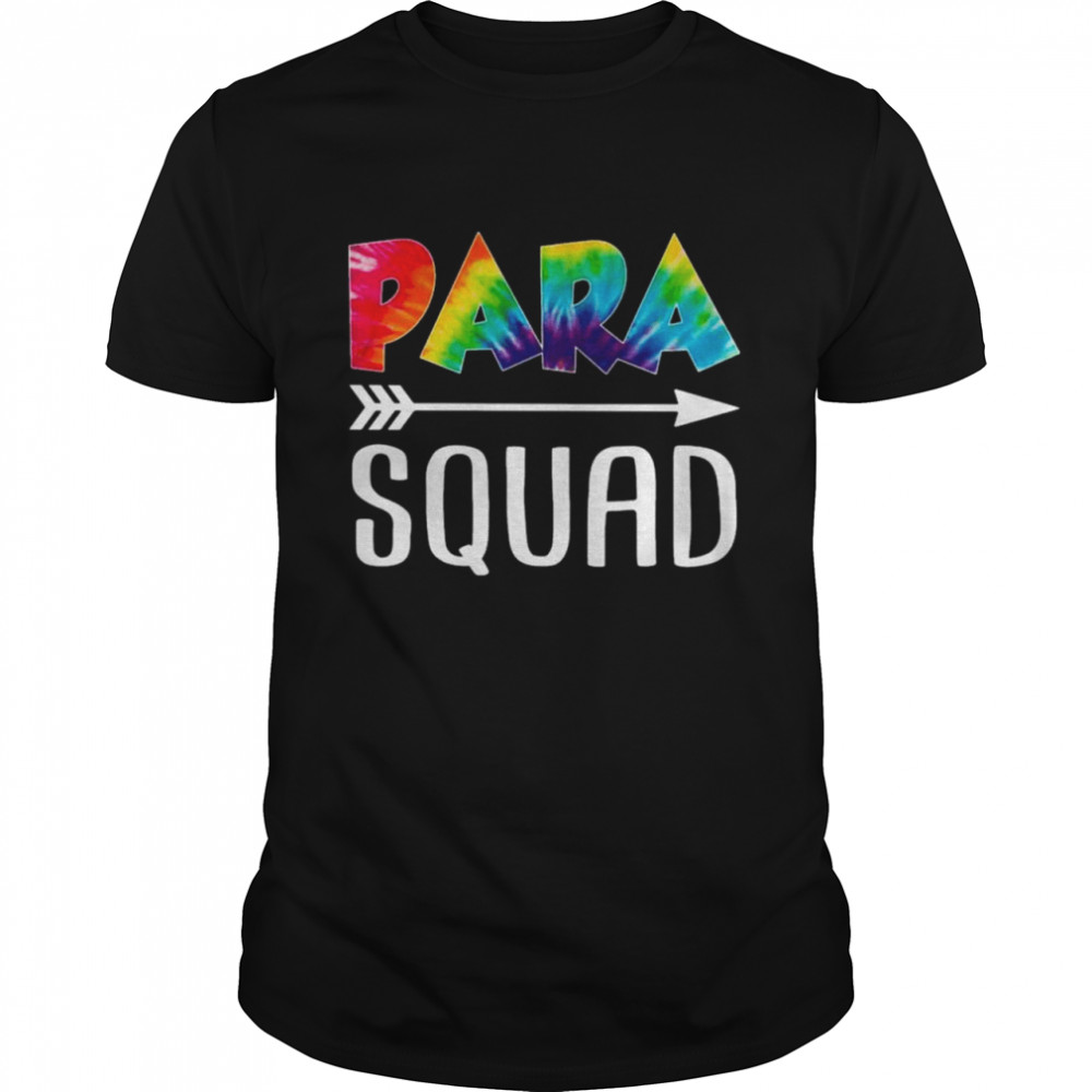 Paraprofessional Squad Tie Dye Style Rainbow shirt Classic Men's T-shirt
