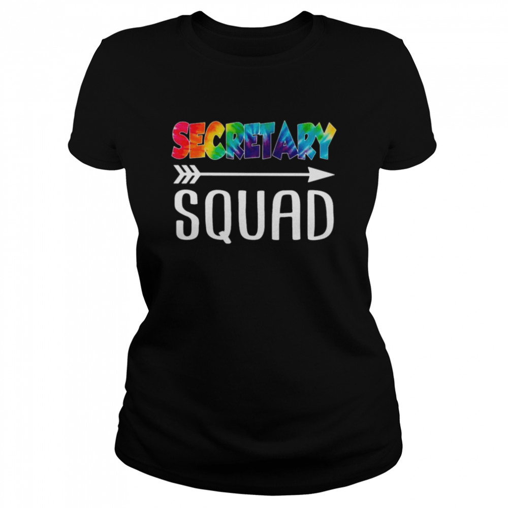 Secretary Squad Tie Dye Style Rainbow shirt Classic Women's T-shirt