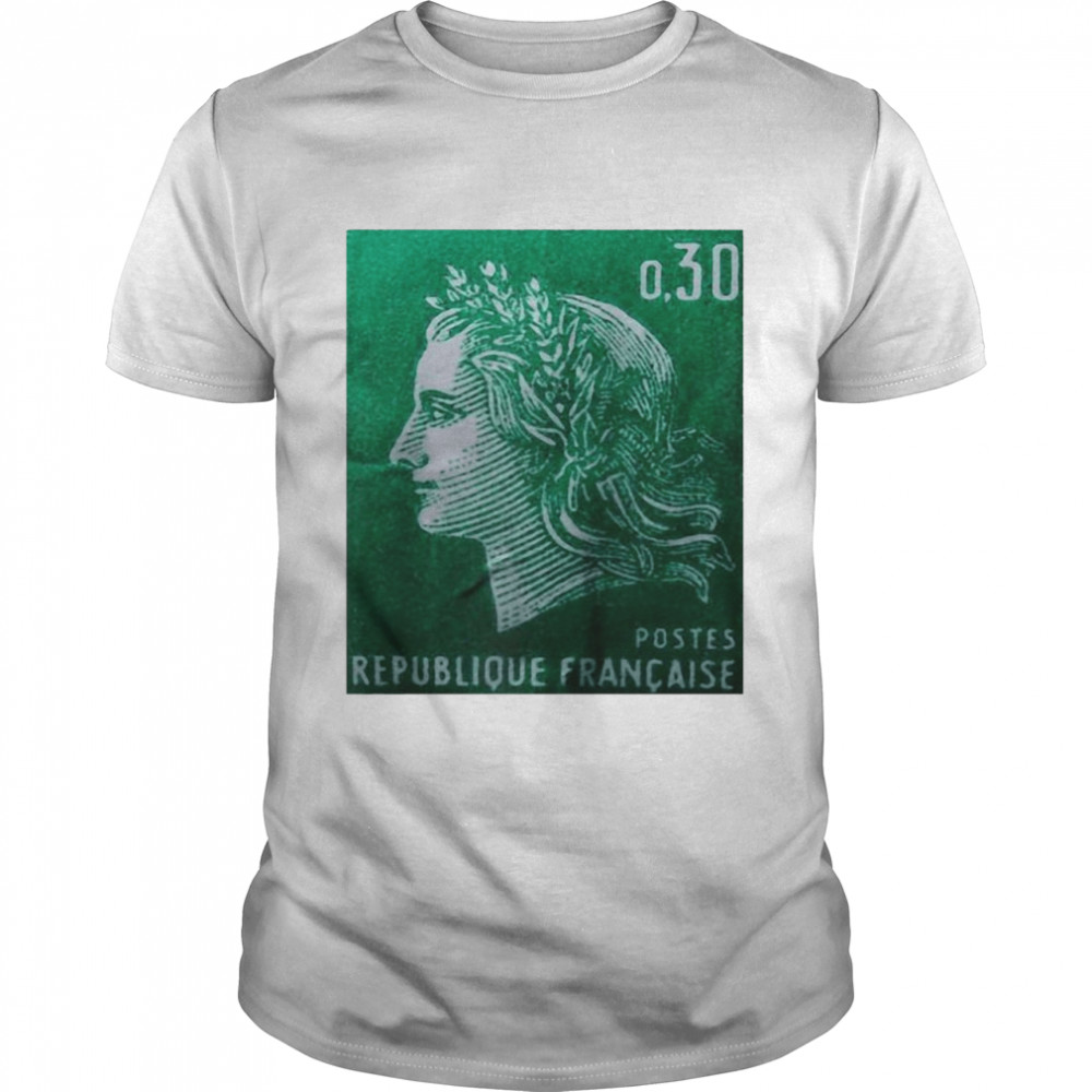 Postage Stamp French Vintage T-shirt Classic Men's T-shirt