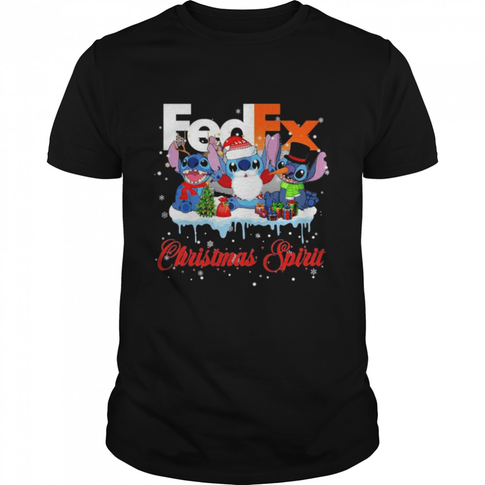 Stitch Fedex Christmas Spirit  Classic Men's T-shirt