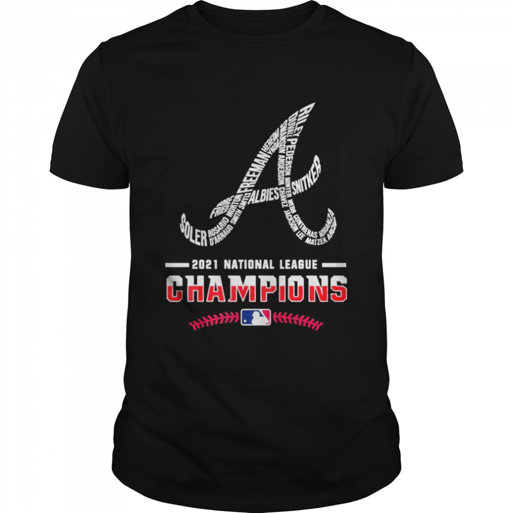 Top atlanta Braves Player Name 2021 National League Champions  Classic Men's T-shirt