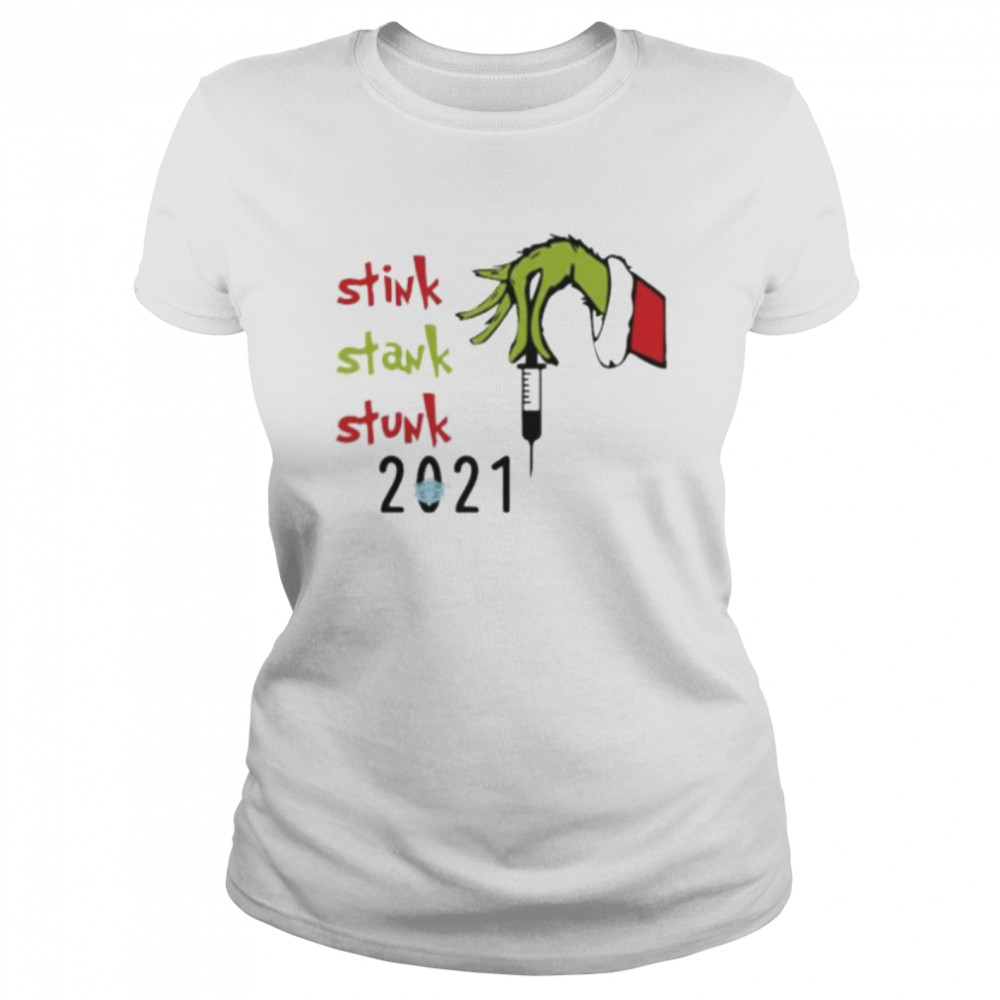 Grinch Hand stink stank stunk 2021 christmas shirt Classic Women's T-shirt