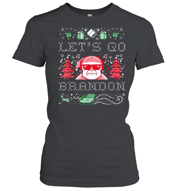 Santa Claus Let’s Go Brandon Ugly Christmas  Classic Women's T-shirt
