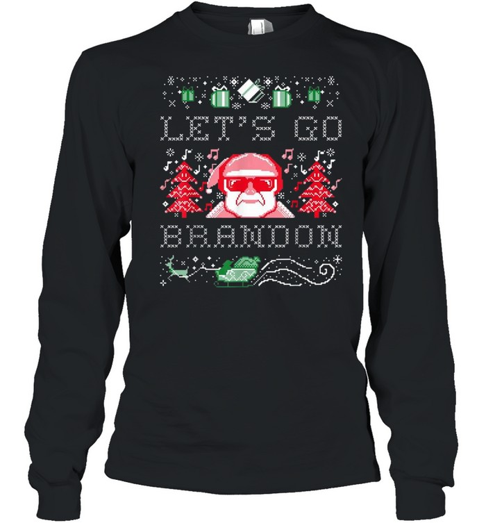 Santa Claus Let’s Go Brandon Ugly Christmas  Long Sleeved T-shirt