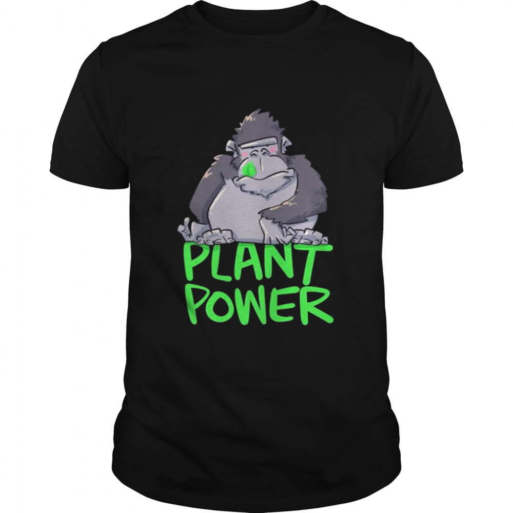 Plant Power Veganer Gorilla Tierliebhaber auf Pflanzenbasis  Classic Men's T-shirt