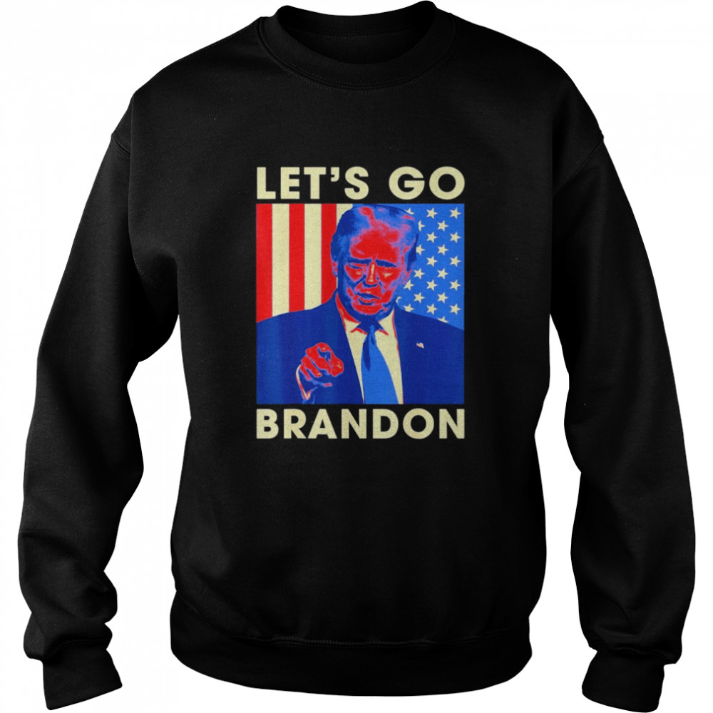 Let’s Go Brandon Trump And America Flag Anti Biden 2021 Style  Unisex Sweatshirt