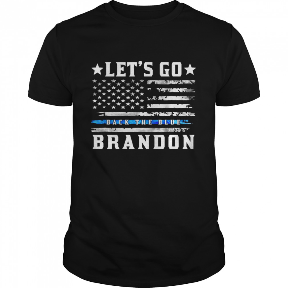 Official Let’s Go Back The Blue Brandon American flag 2021  Classic Men's T-shirt