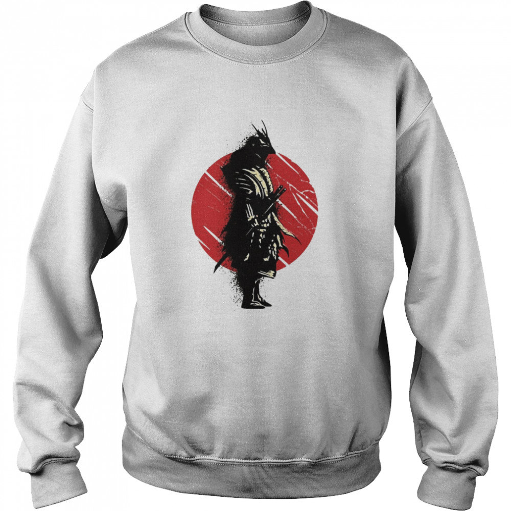 Japanese Samurai Ink Splatter Graphic  Unisex Sweatshirt