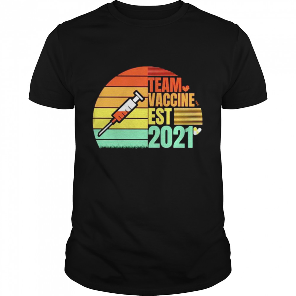 Team vaccine Est 2021 sunset shirt Classic Men's T-shirt