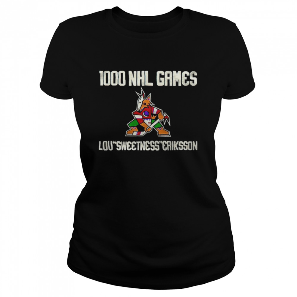 1000 NHL Games Loui Eriksson Arizona Coyotes T-shirt Classic Women's T-shirt