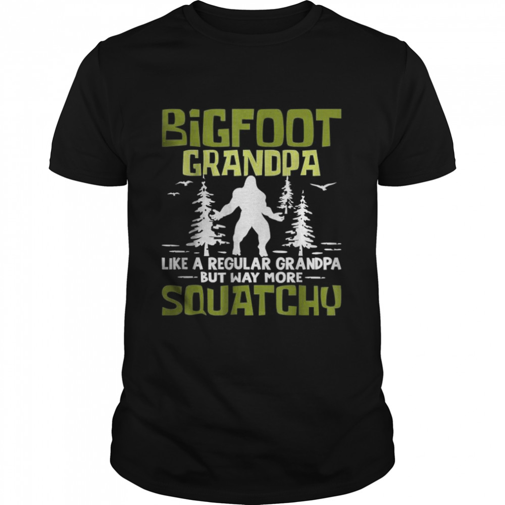 Mens Bigfoot Grandpa Like A Regular Grandpa Granddad T- Classic Men's T-shirt