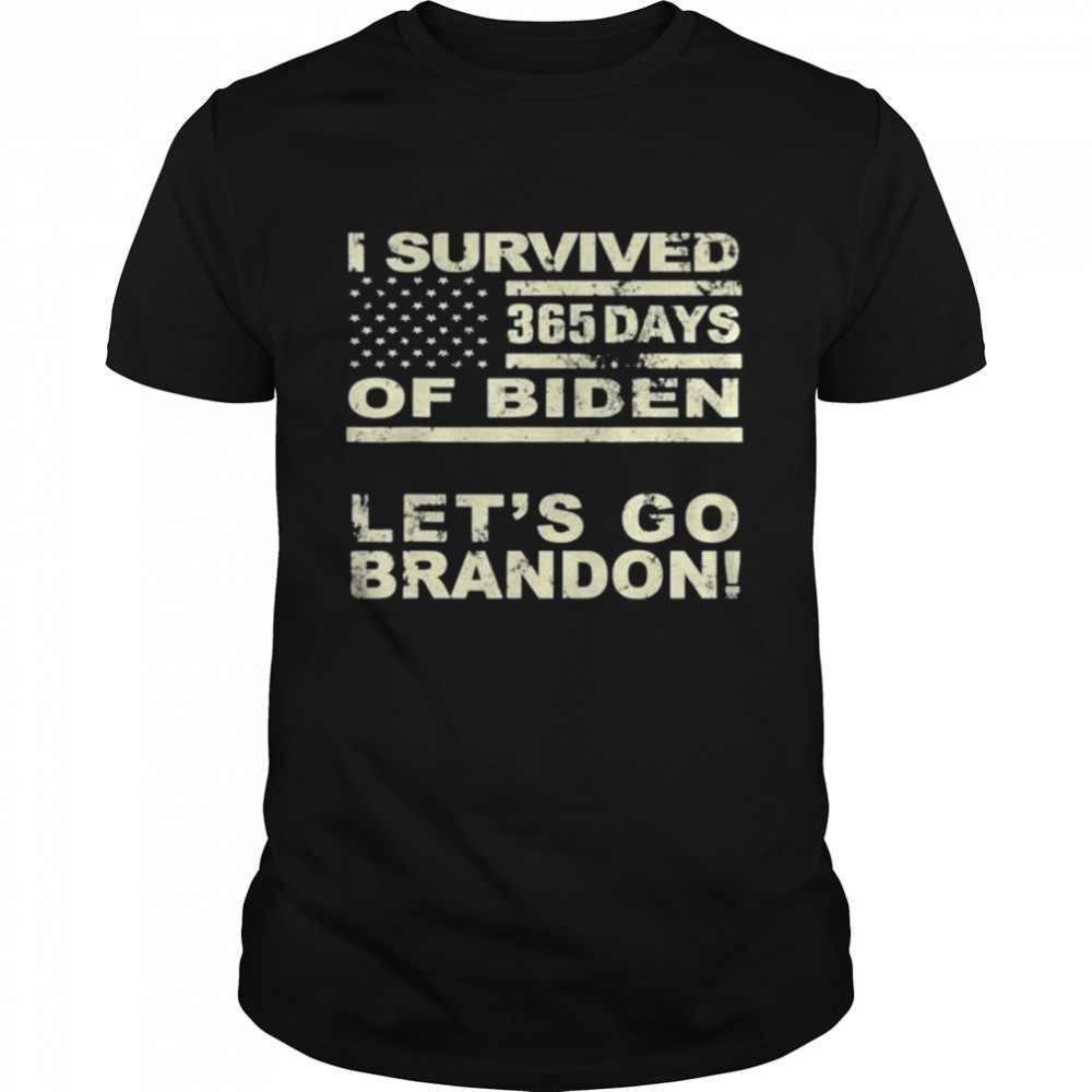 I Survived 365 Days Of Biden Lets Go Brandon shirt Classic Men's T-shirt