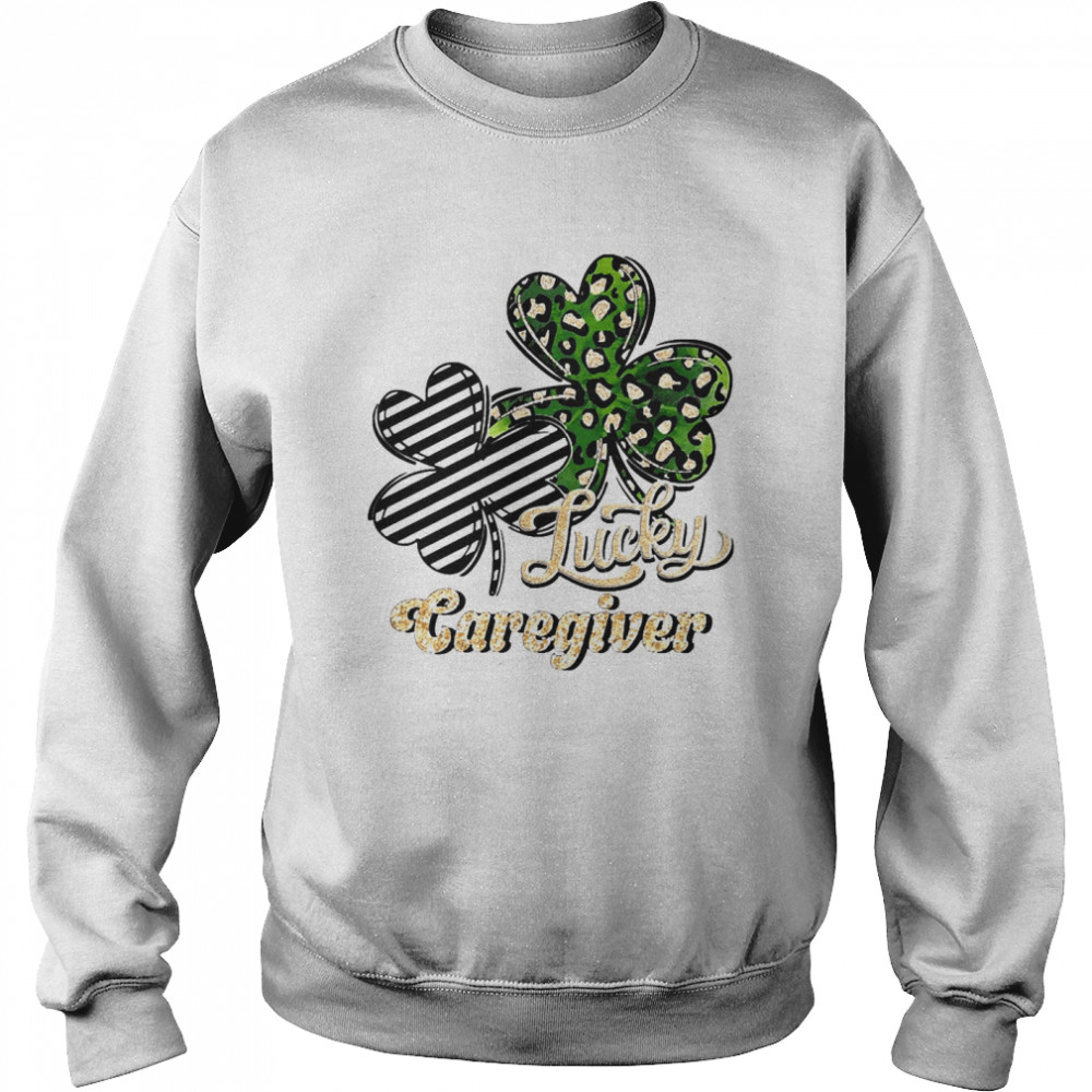 St Patrick’s Day Lucky Caregiver Clover  Unisex Sweatshirt