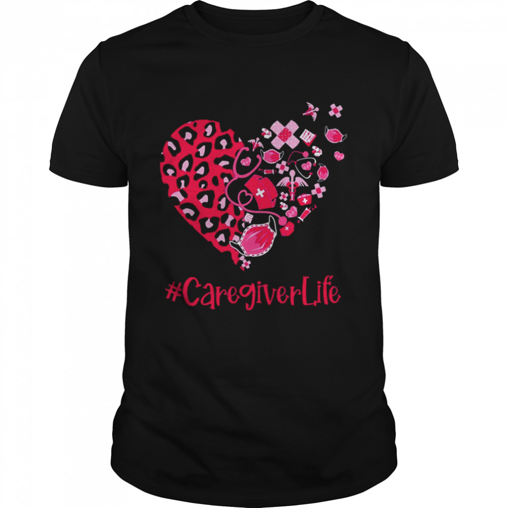 Nurse Valentine Mask Caregiver Life  Classic Men's T-shirt