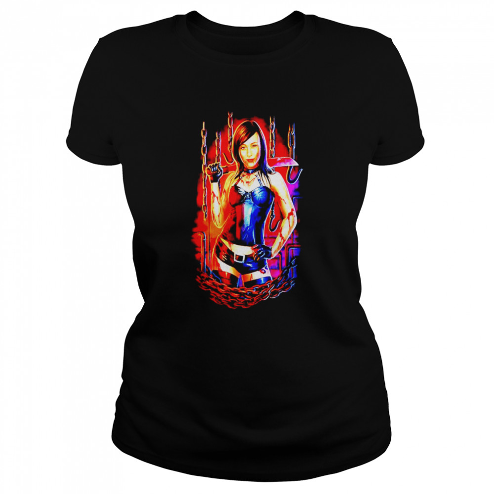 Danielle Harris Leather and Chains shirt Classic Women's T-shirt