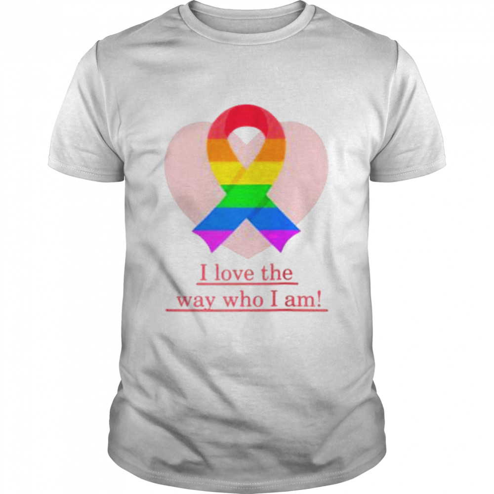 LGBTQ Gay Pride Rainbow Flag Heart Gender Love  Classic Men's T-shirt
