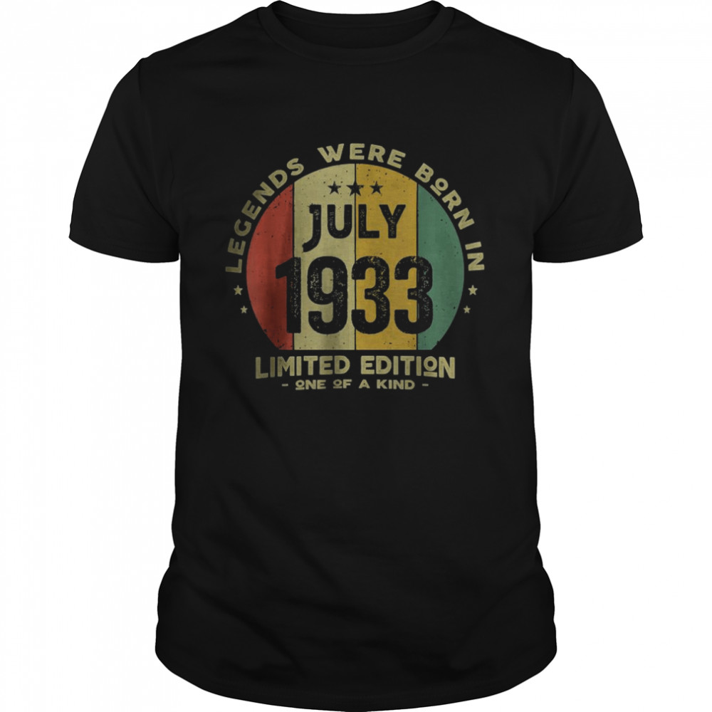 Legends Were Born In July 1933 Limited Edition One of A kind T- Classic Men's T-shirt