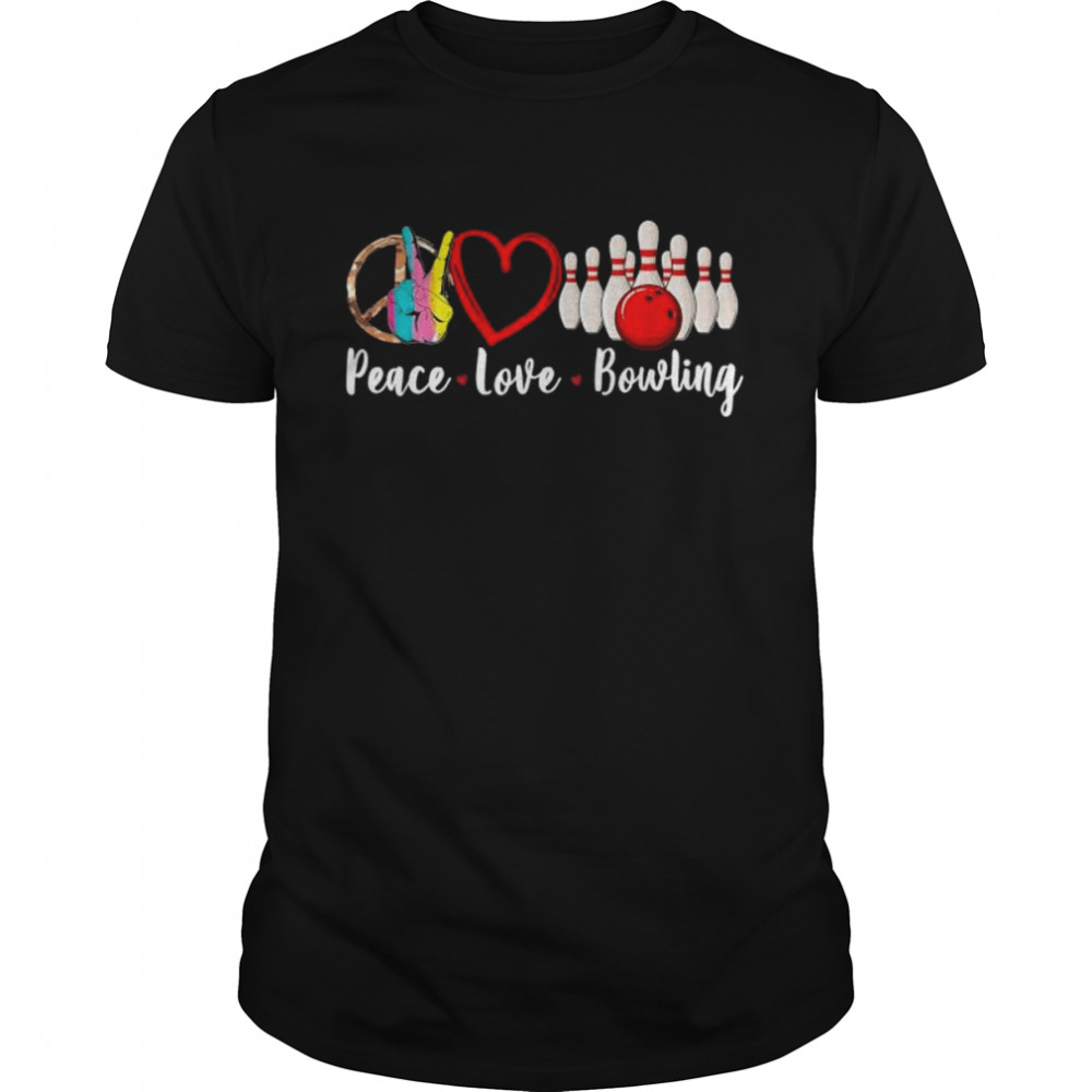 Peace love bowling sublimation shirt Classic Men's T-shirt