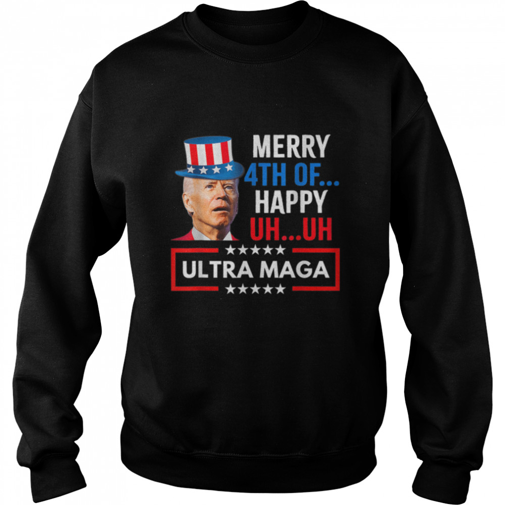4th Of Father Day Funny Trump Biden Ultra Maga Tee Men Women T- B0B3DT9GCV Unisex Sweatshirt