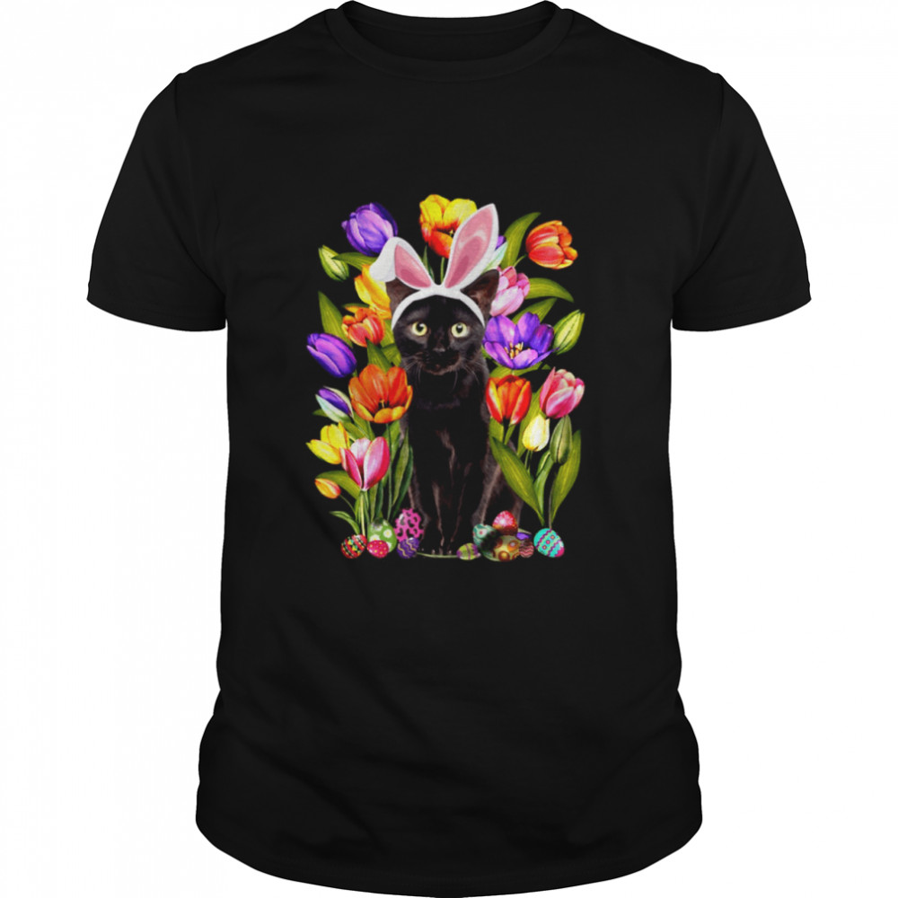 Cat And tulip easterday shirt Classic Men's T-shirt