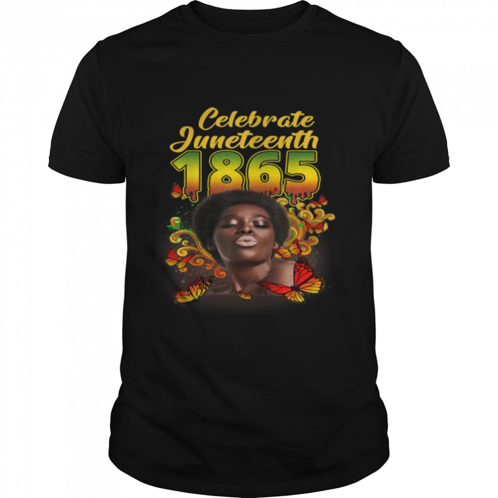 Celebrate Juneteenth Messy Bun Black Women Melanin Pride T- B0B3DPGD8M Classic Men's T-shirt