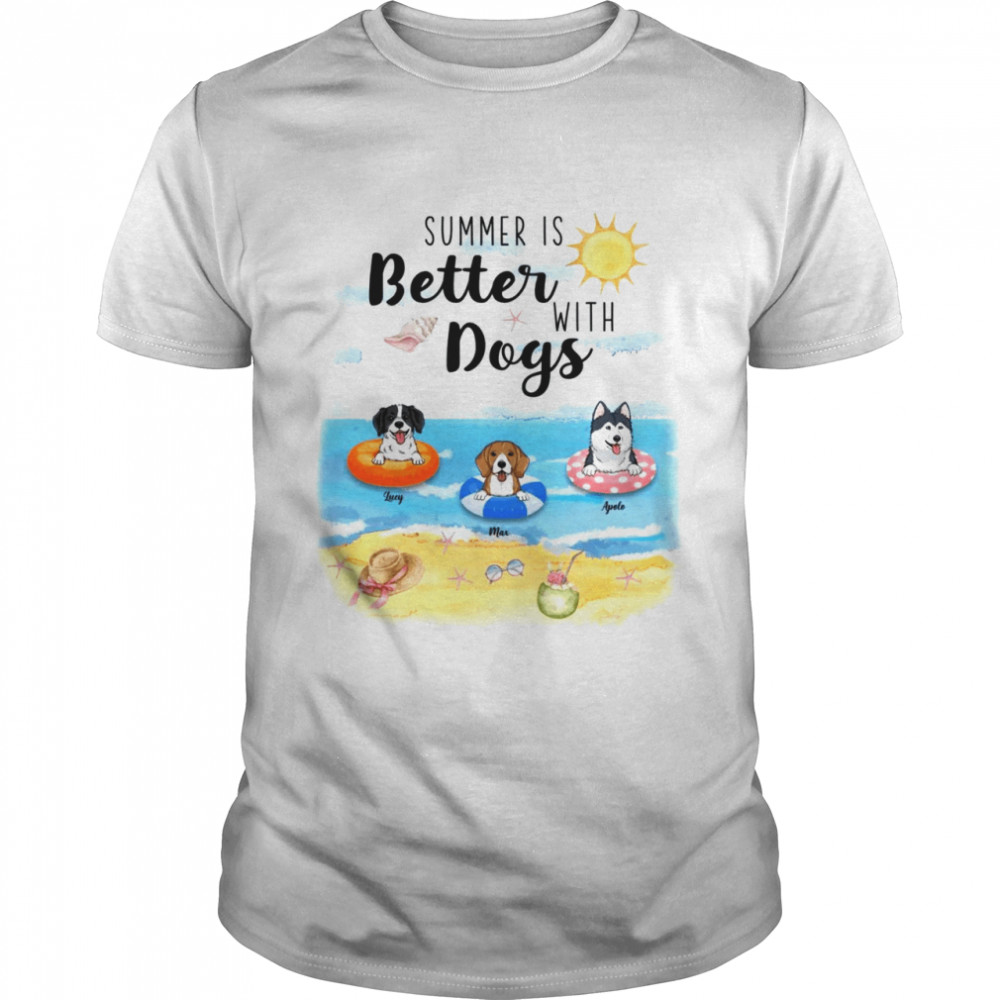 Dogs  - Summer is better with dogs  Classic Men's T-shirt
