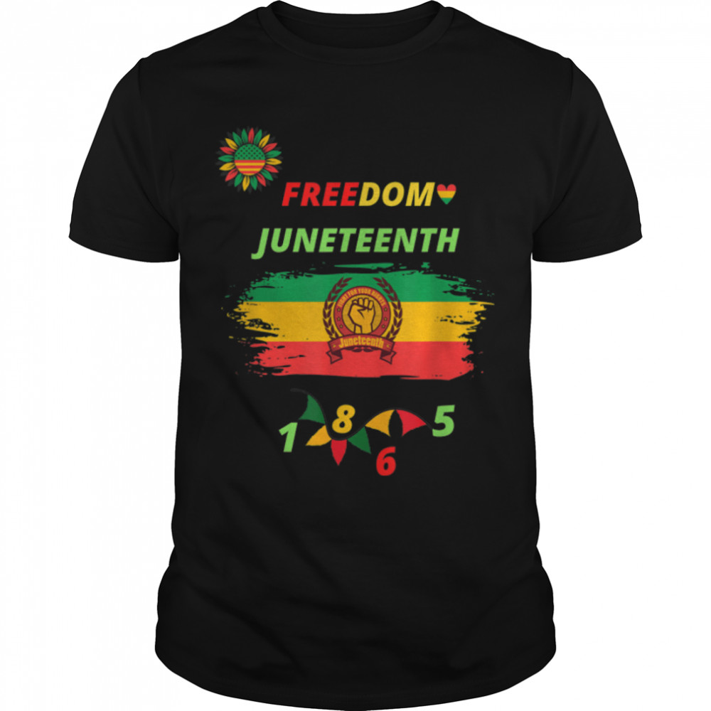 Juneteenth in flag for Day Black History Afro 1865 Pride T- B0B3DNBCNC Classic Men's T-shirt