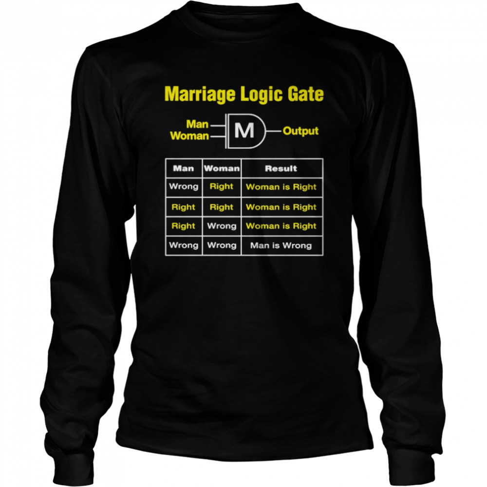 Marriage Logic Gate shirt Long Sleeved T-shirt