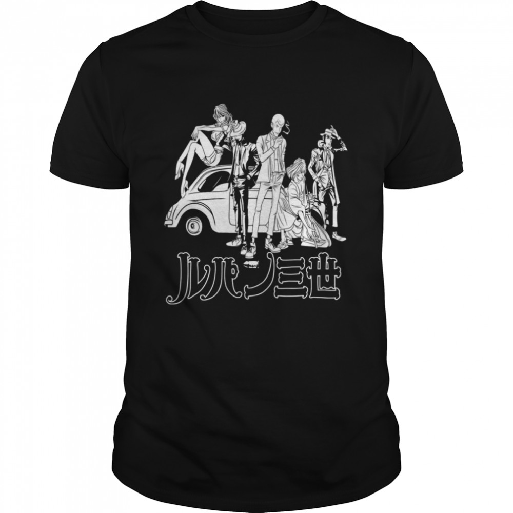 Black N White Lupin Anime shirt