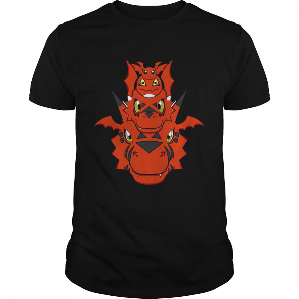 Jyarimon Gigimon Guilmon Growlmon Evolution Digimon shirt