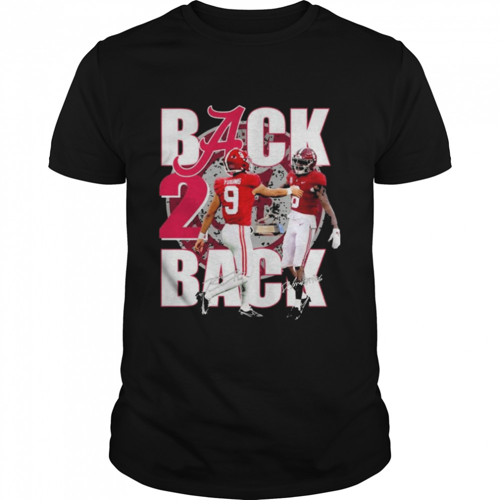 Alabama Football Back 29 Back Signatures Shirt