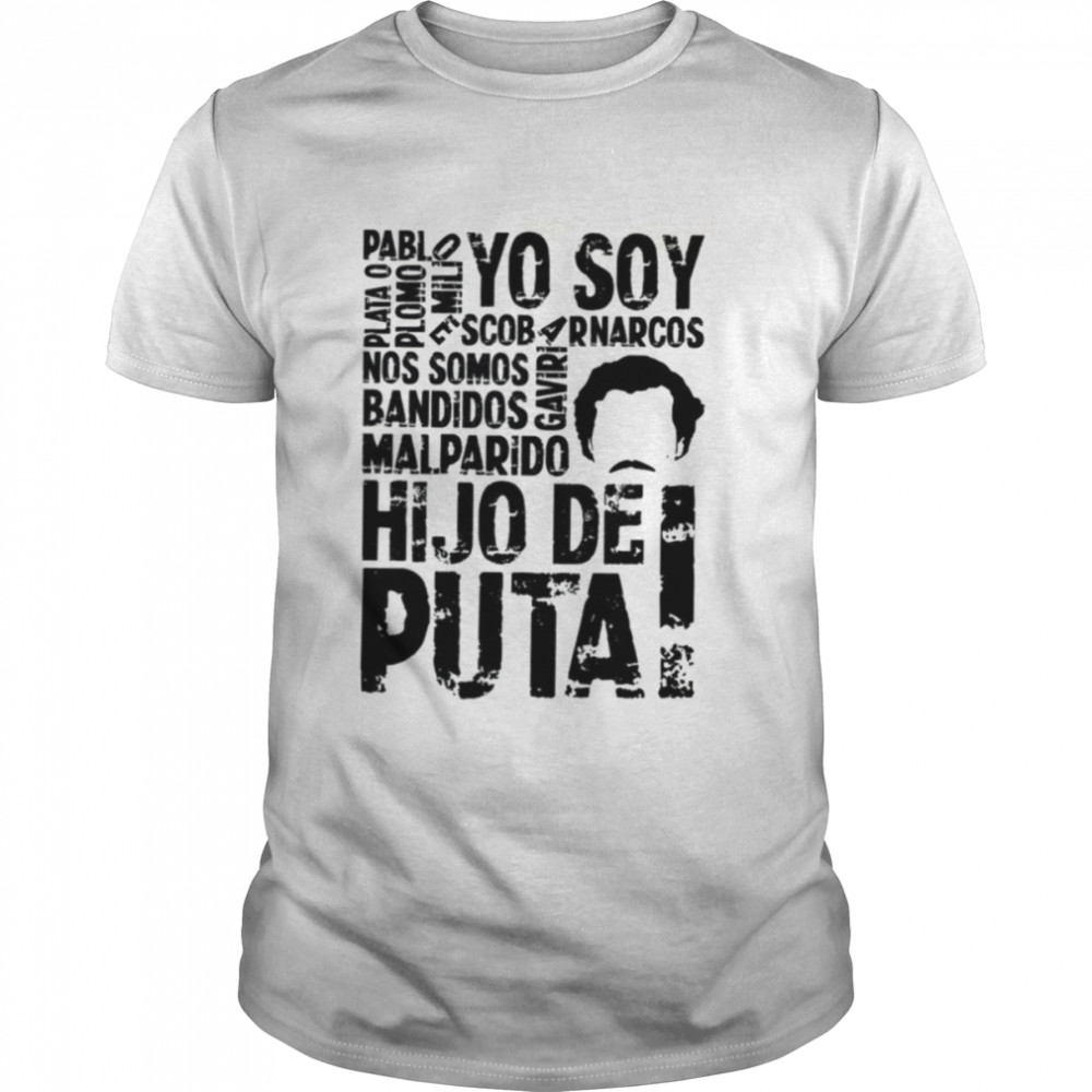 Art Word Pablo Escobar Narcos shirt