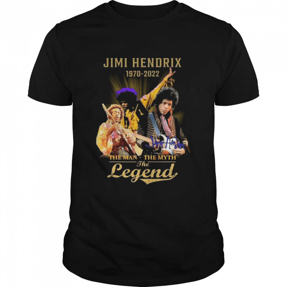 Jimi Hendrix 1970 2022 The Man The Myth The Legend Signatures Shirt