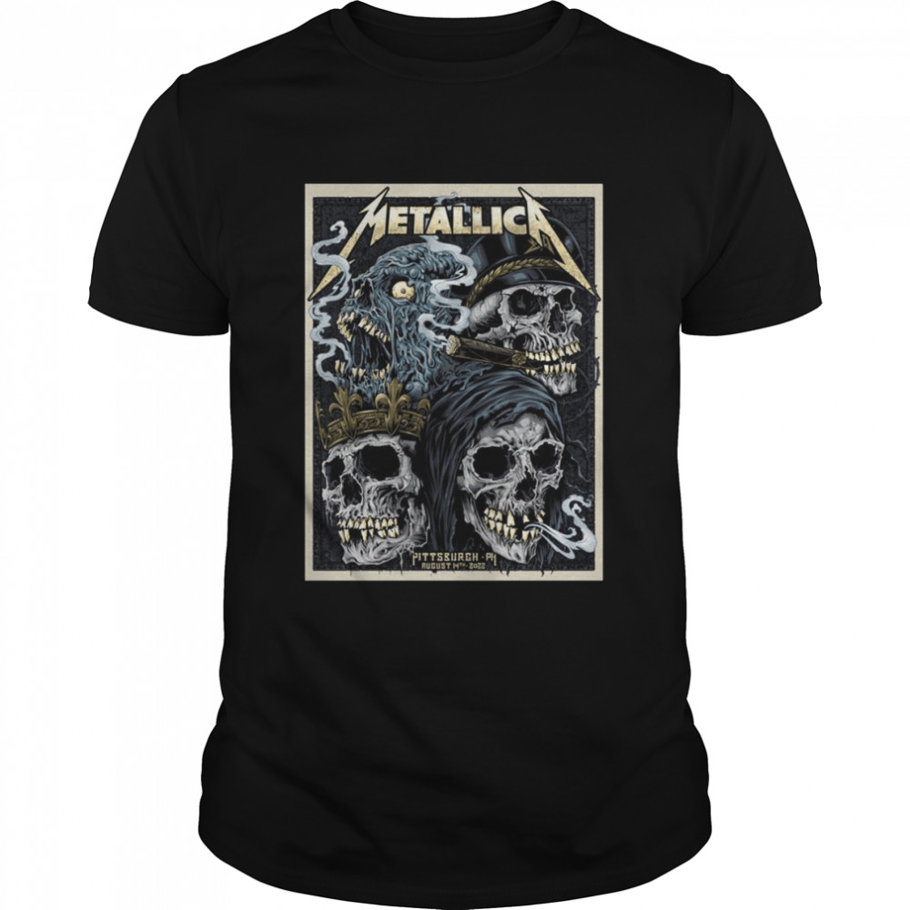 Metallica Pittsburgh PA 8 14 2022 poster show shirt