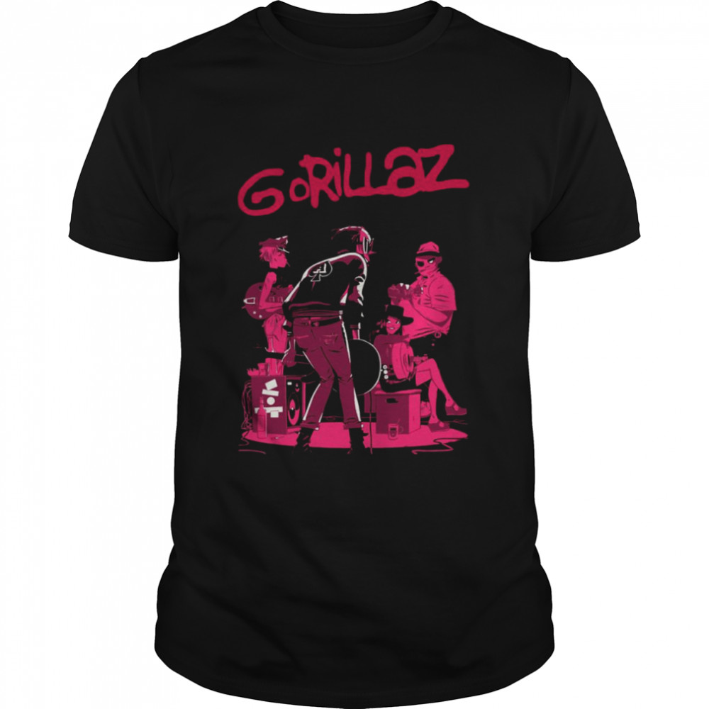 Pink Art Gorillaz Are An English Virtual Band shirt