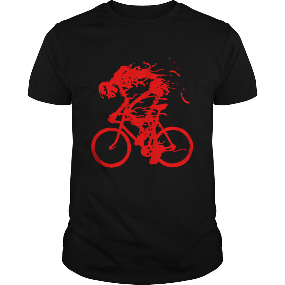 Ride like hell skeleton skull bike cycle shirt