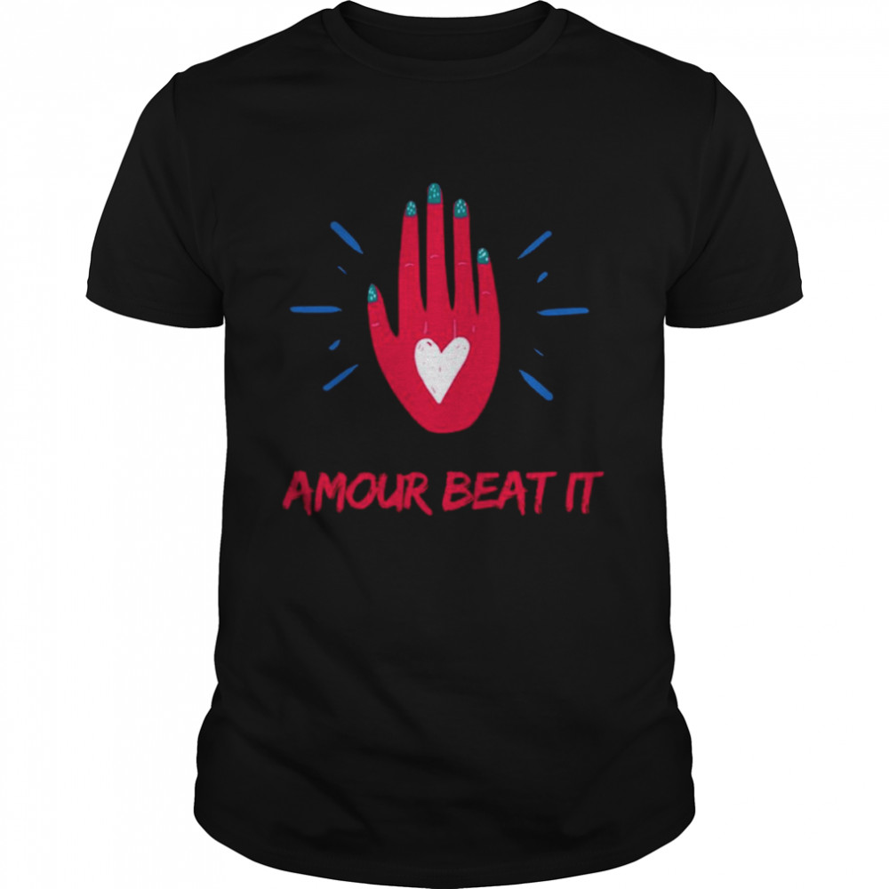 Amour Beat It Heart Hand Trending Michael Jackson shirt