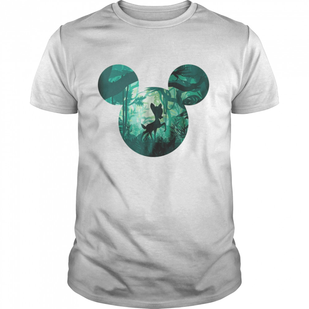 Bambi Layered Jungle Mickey Mouse Head shirt