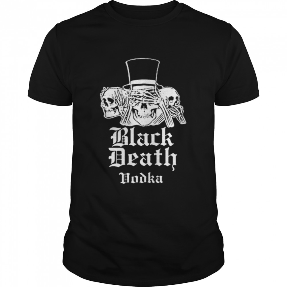 Black Death Vodka skull shirt