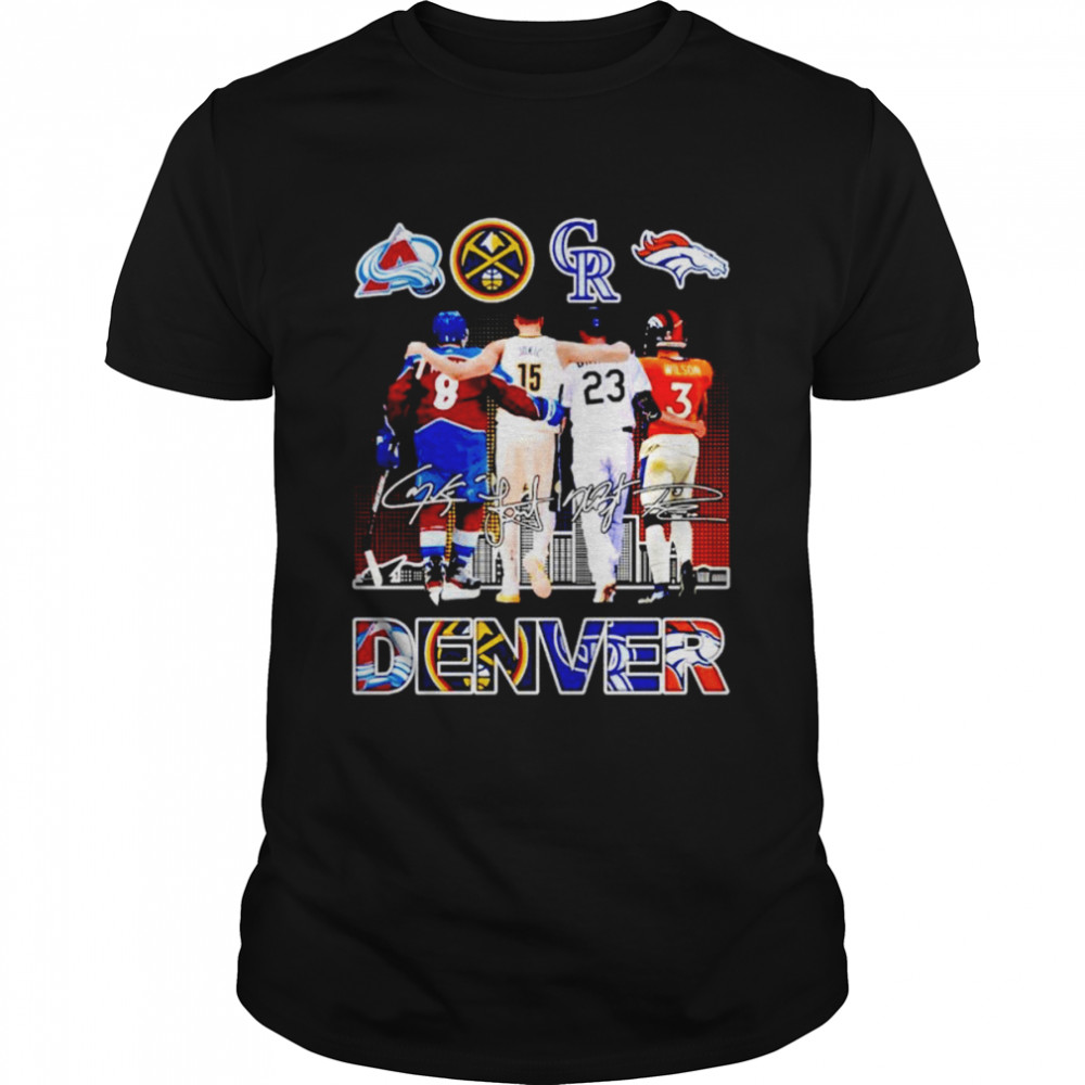 Denver sports best players signatures shirt