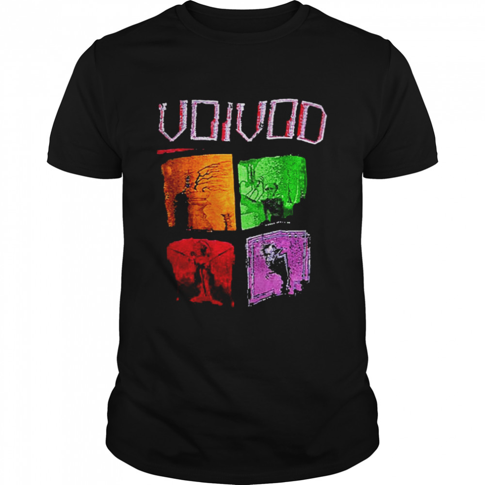 Four Albume Voivod Retro Rock Band shirt