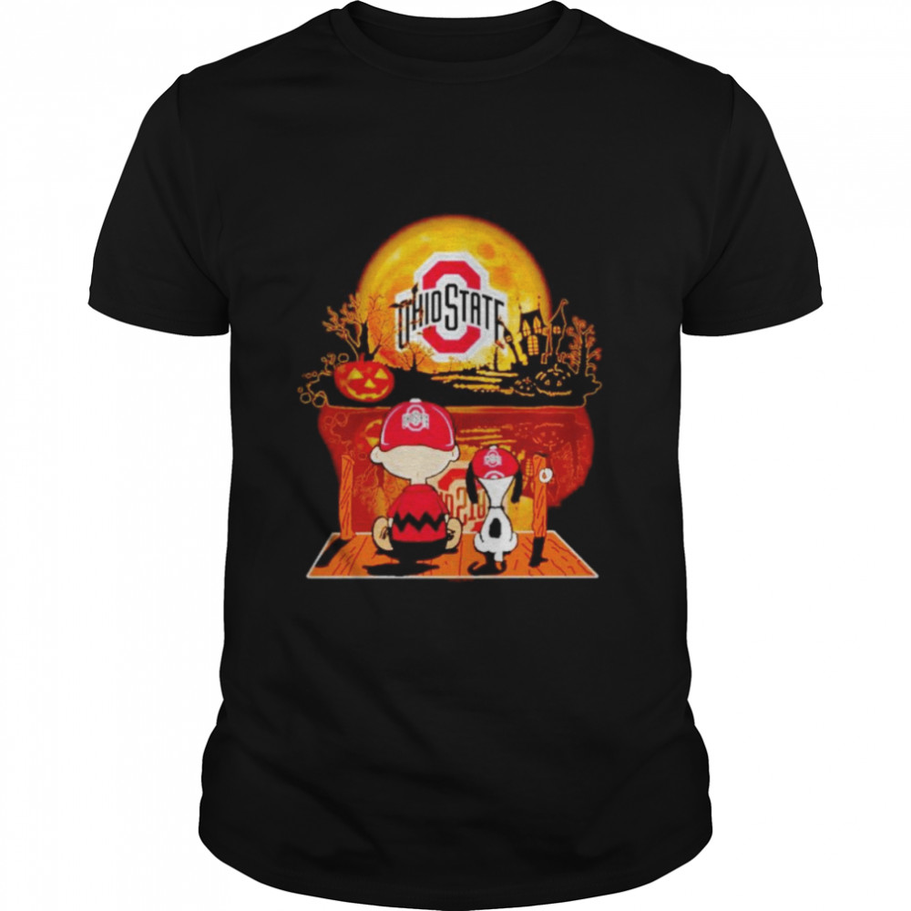 Ohio State Buckeyes Snoopy and Charlie Brown Halloween shirt