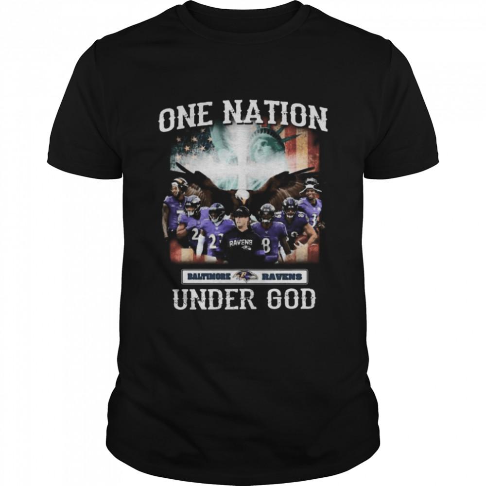 One nation under god Baltimore Ravens American flag shirt